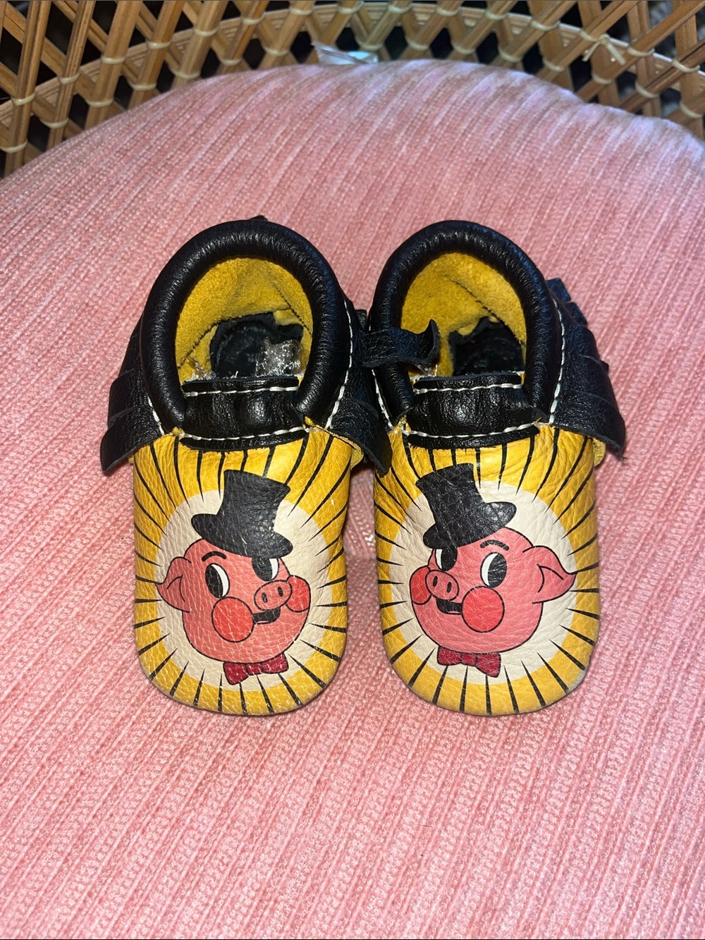 Kids leather moccasins
